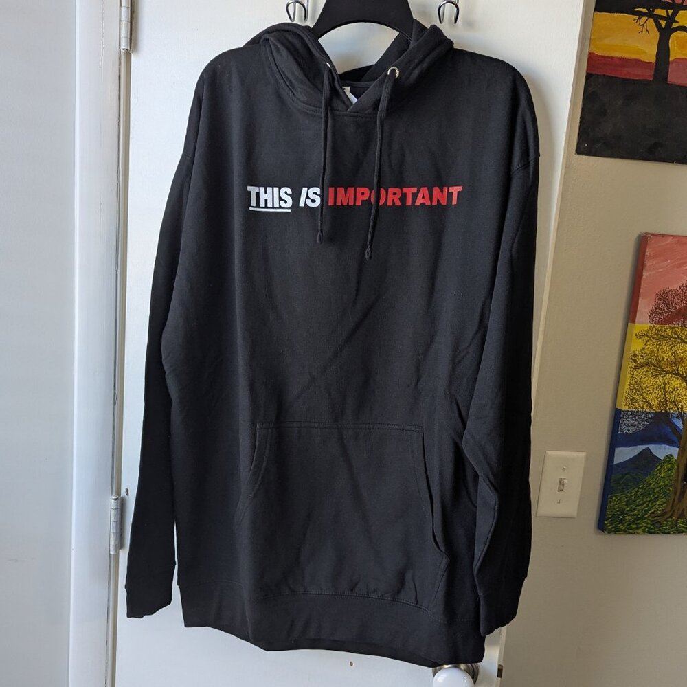 This is Important Podcast Workaholics Hoodie Pullover Sweatshirt Men's Size XL